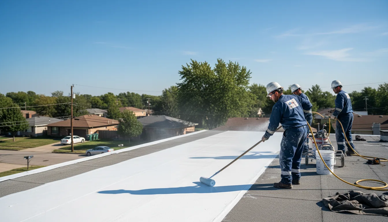Commercial roof coating in Stoneham, CO near me
